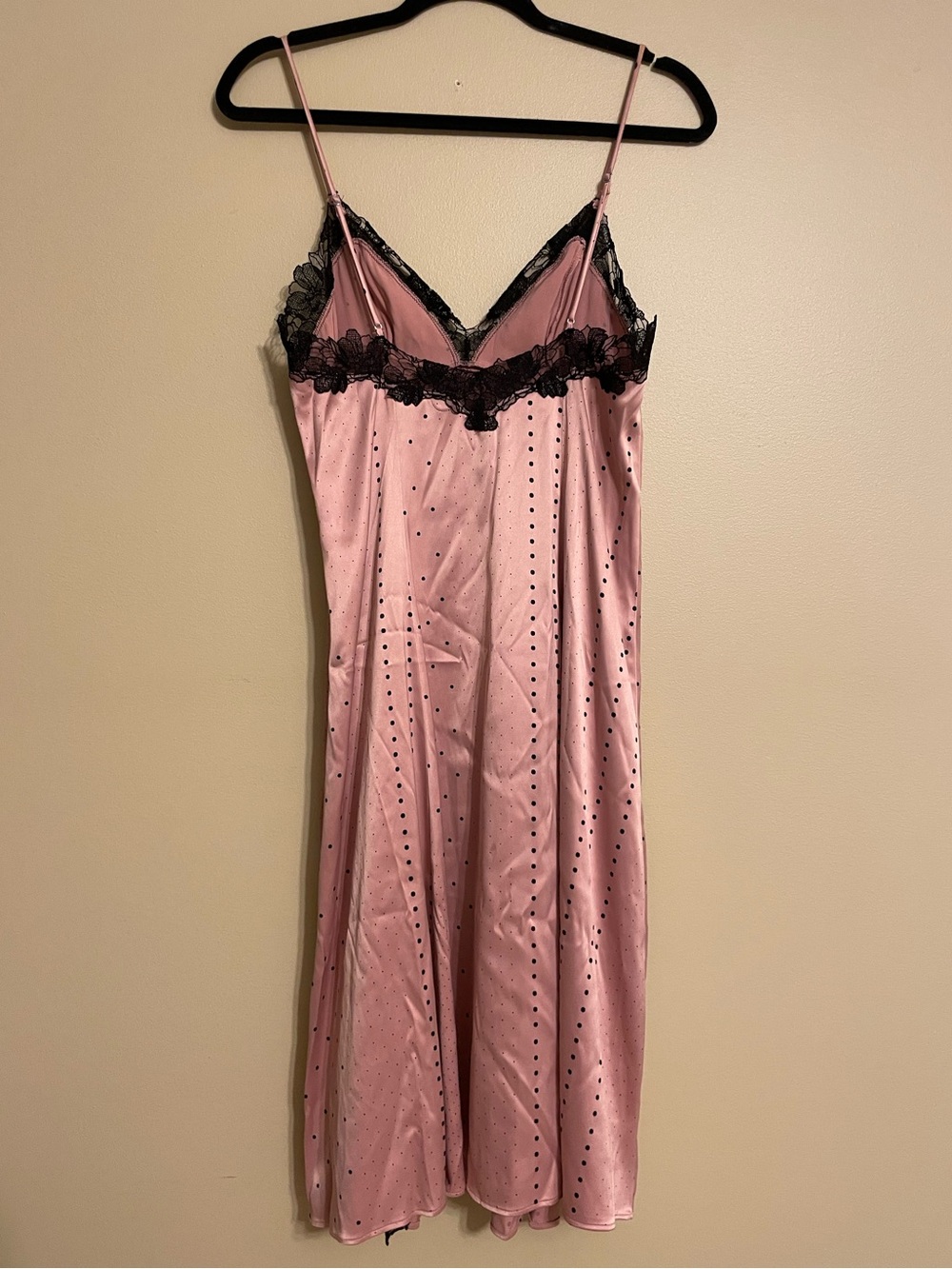 Victoria Secret pink polka dot lace slip dress size small - Picture 5 of 7